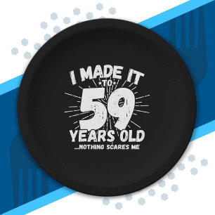 Funny 59th Birthday Quote Sarcastic 59 Year Old Papieren Bordje