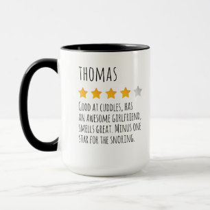 Funny 5 étoiles commentaire personnalisé nom Mug p