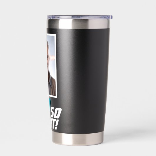 Funny 60 so what Quote Photo 60th Birthday Geïsoleerde Drinkbeker (Links)