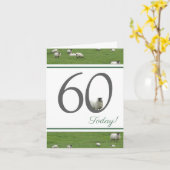 Funny 60e anniversaire carte de mouton (Fleur jaune)