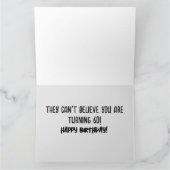 FUNNY 60E ANNIVERSAIRE CARTE DE SALUT (Intérieur)