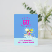 Funny 60e anniversaire citation carte de tortue (Debout devant)