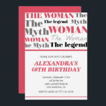 Funny 60e anniversaire invitations son Myth Legend<br><div class="desc">Funny 60e anniversaire invitations sa Femme Mythe Légende</div>