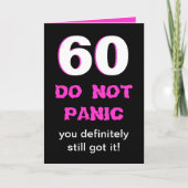 Funny 60e carte d'anniversaire pour les femmes (Devant)