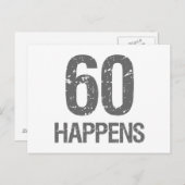 Funny 60th Birthday Briefkaart (Voorkant / Achterkant)
