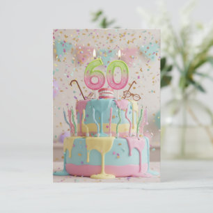 Funny 60th Birthday Cake avec cartes de bougies