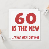 Funny 60th Birthday Gag Gifts Kaart (Voorkant / Achterkant in situ)