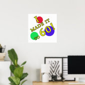 Funny 60th Birthday Gag Gifts Poster (Thuiskantoor)