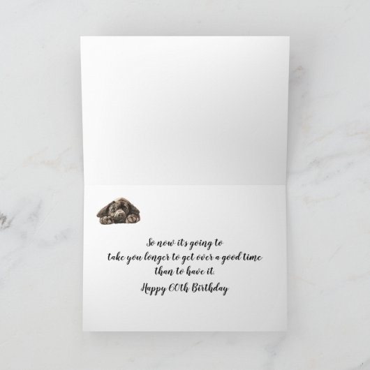 Funny 60th Birthday, Labrador Retriever Kaart (Binnen)