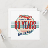 Funny 60th Birthday Old Fashioned Kaart (Voorkant / Achterkant in situ)