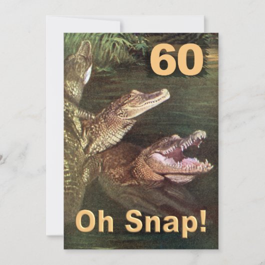 Funny 60th Birthday Party Kaart (Voorkant)