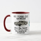 Funny 60th Birthday Retro Car Banger Add Name Date Mok (Links)