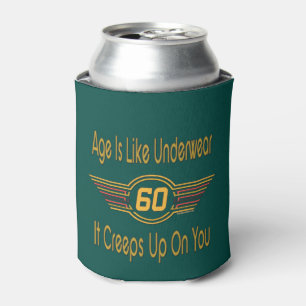 Funny 60th - Leeftijd is als ondergoed Blikjeskoeler