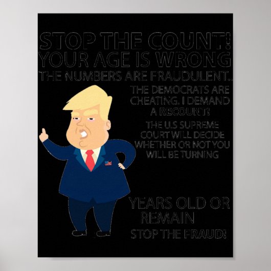 Funny 60th Year Birthday Present Happy Birth Year Poster (Voorkant)