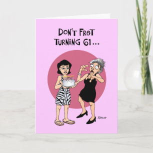 Funny 61e carte d'anniversaire