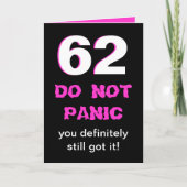Funny 62e carte d'anniversaire pour les femmes (Devant)