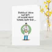 Funny 62e carte de voeux d'anniversaire (Fleur jaune)