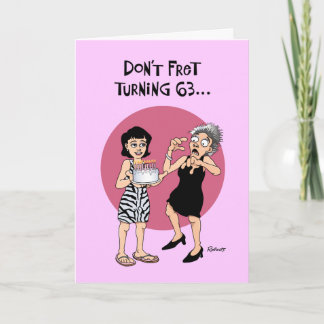 Funny 63e carte de voeux d'anniversaire
