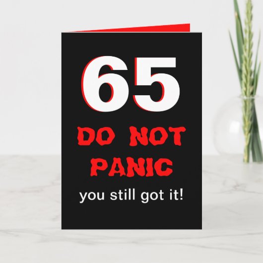 Funny 65e carte d'anniversaire pour hommes (Devant)