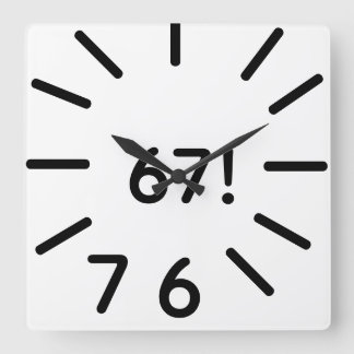 funny 67 clock vierkante klok