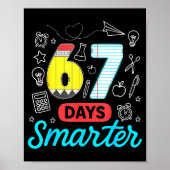Funny 67 Days Smarter Six Seven Meme Teachers Stud Poster (Voorkant)