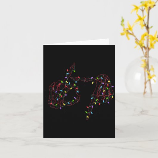 Funny 67 Hand Six Seven Meme Brainrot Christmas Xm Kaart (Gele Bloem)