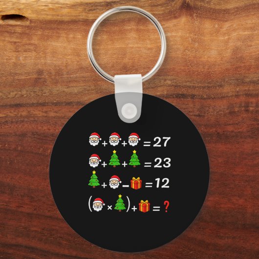 Funny 67 Meme Christmas Math Teacher Santa Six Sev Sleutelhanger (Voorkant)