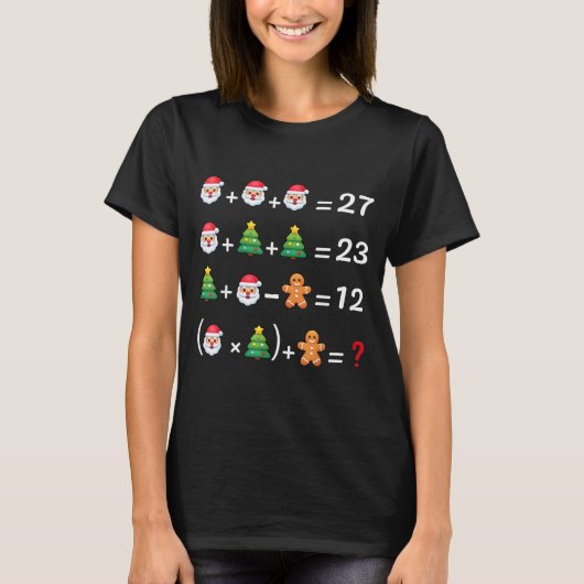 Funny 67 Meme Christmas Math Teacher Santa Six Sev T-shirt (Voorkant)