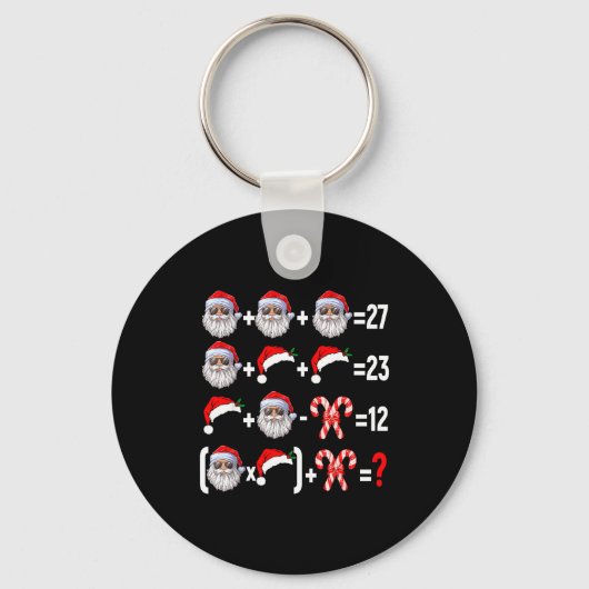 Funny 67 Meme Santa Christmas Tree Math Teacher Xm Sleutelhanger (Voorkant)