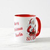 Funny 67 Meme Santa says SIX SEVEN For Christmas  Mok (Voorkant rechts)