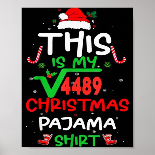 Funny 67 Meme Square Root 4489 Slang Math Teacher  Poster (Voorkant)