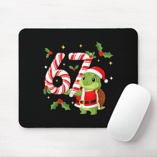 Funny 67 Meme Turtle Christmas Pjm Men Women Famil Muismat (Met muis)