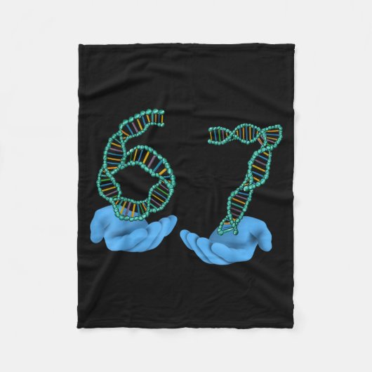 Funny 67 Number Meme Dna Replication Molecular Sci Fleece Deken (Voorkant)
