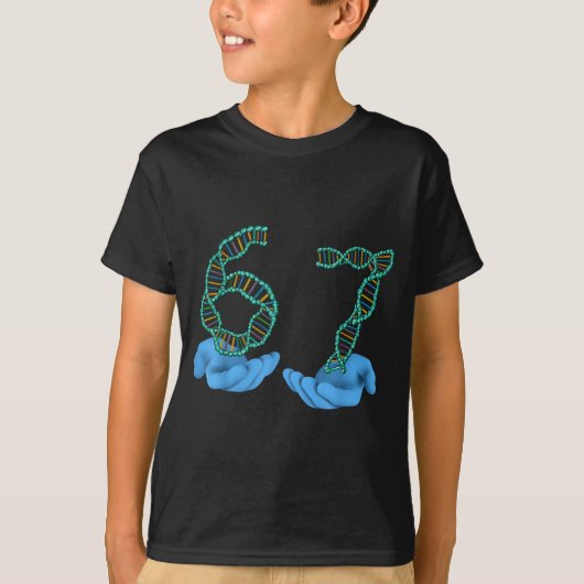 Funny 67 Number Meme Dna Replication Molecular Sci T-shirt (Voorkant)