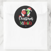 Funny 67 Six Seven Brianrot Christmas Squad Ronde Sticker (Tas)