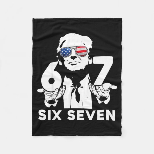 Funny 67 Six Seven Trump Meme  Fleece Deken (Voorkant)
