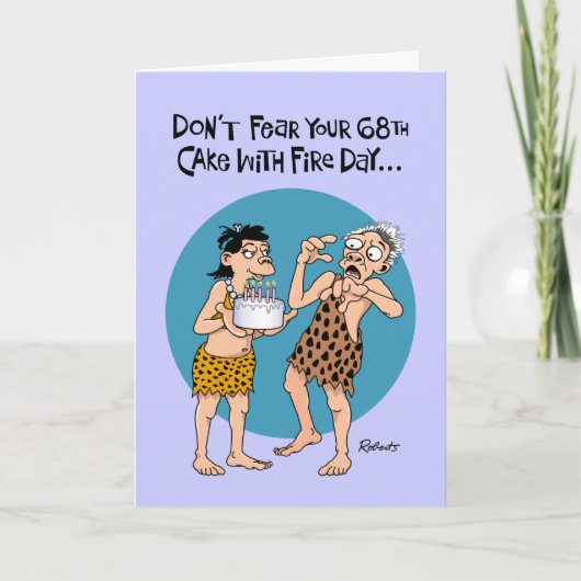 Funny 68th Birthday Card for Dad Kaart (Voorkant)