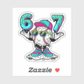 Funny 6 7 Baseball Drip Meme Vinyl Sticker (Vel)
