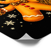 Funny 6 7 Christmas Leopard Bow Gingerbread Girls Poster (Hoek)