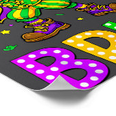 Funny 6 7 Mardi Gras Six Seven Dabbing Boy 67 Mard Poster (Hoek)