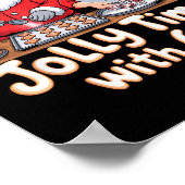 Funny 6 7 Six Seven Meme Christmas Santa Claus Wom Poster (Hoek)