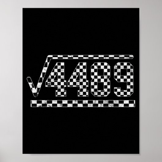 Funny 6 7 Square Root Of 4489 Slang Math Teacher Poster (Voorkant)