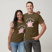 Funny 6 Cartoon Illustratie Varkensjaar 2019 Man T T-shirt (Unisex)