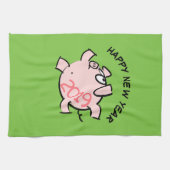 Funny 6 Cartoon Pig. 2019 Kitchen Towel Theedoek (Horizontaal)