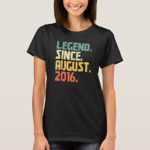 Funny 6-jarige jongens meisjes Geweldige sinds aug T-shirt
