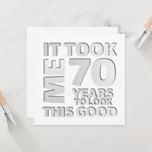 Funny 70 years old saying quote kaart