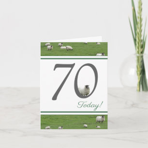 Funny 70e anniversaire carte de mouton