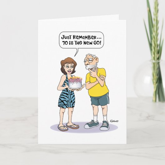 Funny 70e carte d'anniversaire pour hommes (Devant)
