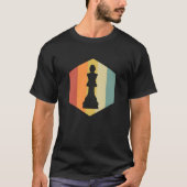 Funny 70s Retro  King Chess Piece Design T-shirt (Voorkant)