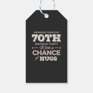 Funny 70ste verjaardag gezegden cadeaulabel